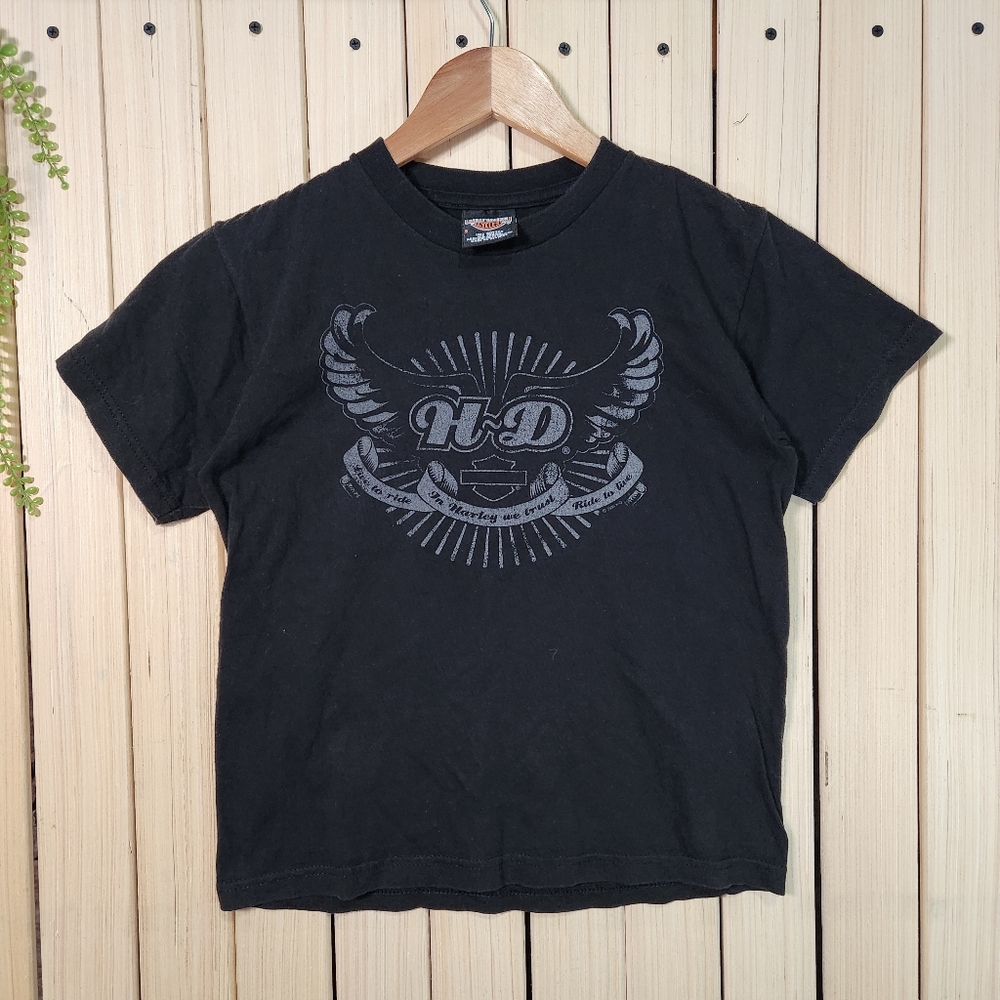Harley-Davidson Vintage Baby Tee with Winged Logo Size S